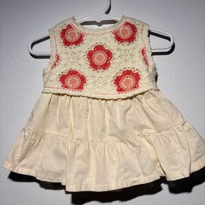 C&C California Cream and Pink Kids Casual Dress